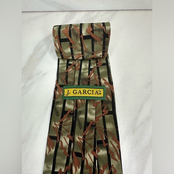 J. Garcia Plant Person Collection 14 silk necktie - Picture 2 of 4